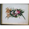 Image 3 : Chinese Floral Pith Painting 13" x 11", Framed