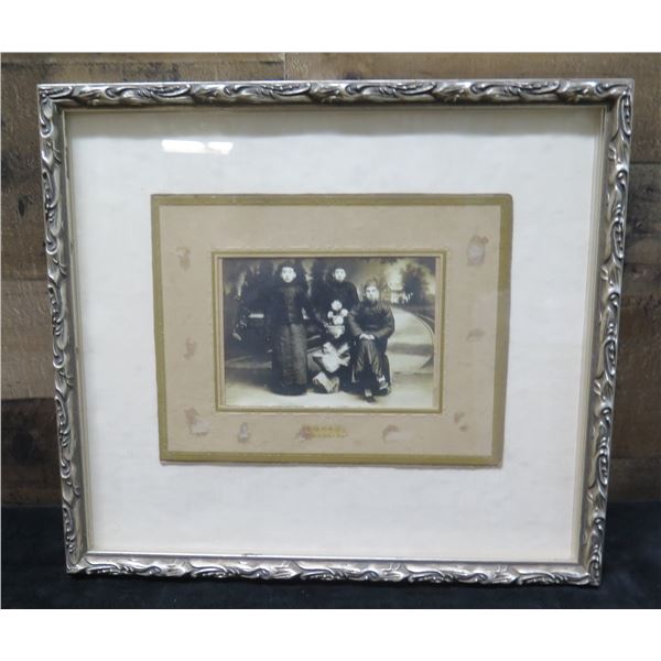 Chinese Photo 3 Young Men Qing Dynasty Circa 1900 Daytong/Shanx 14" x 12", Framed