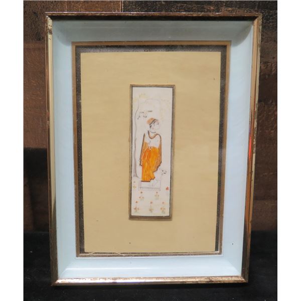 Indian Rajput Miniature Painting 6.25" x 8.5", Framed
