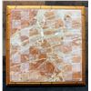 Image 1 : Marble Chess Board w/ Drawer in Koa Frame 14" x 14"