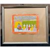 Image 1 : Indian Rajput Krishna Painting 16.5" x 14", Framed