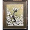 Image 1 : Japan Plum Blossom Artwork w/ Maker's Mark 22.25" x 26", Framed & Matted