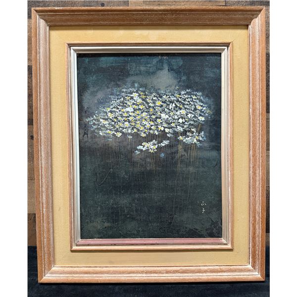 Floral Artwork w/ Maker's Mark 19" x 23", Framed