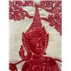 Image 2 : Thai Temple Rubbing Artwork 24" x 26.5", Framed