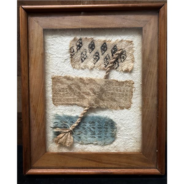 Mixed Media Collage 11" x 13.5", Koa Framed
