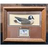 Image 1 : Duck 3-D Artwork w/ Stamp 12" x 10", Framed