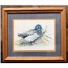 Image 1 : Duck Artwork by Joel Kirk 15" x 13", Framed & Matted