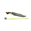 Image 2 : CUSTOM BOWIE KNIFE MADE OF DAMASCUS STEEL AND STAGHORN HANDLE