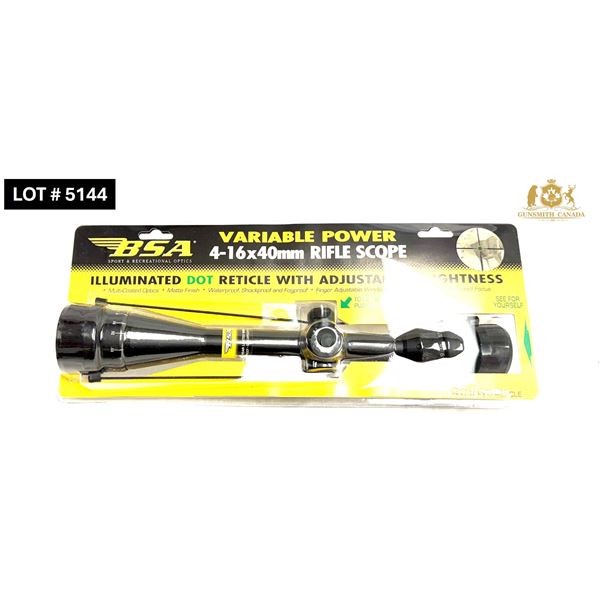 BSA 4-16 X40MM ILLUMINATED RIFLE SCOPE – NEW IN BOX