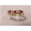 Image 2 : A Ladies 14 kt Yellow Gold, Diamond and Ruby Ring,