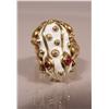 Image 1 : A David Webb White Enamel and Ruby Frog Ring,