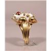 Image 3 : A David Webb White Enamel and Ruby Frog Ring,
