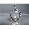 Image 3 : A Sterling Silver Garnet Magnifying Glass Pendant and Chain,