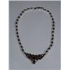 Image 1 : A Sterling Silver and Garnet Necklace,