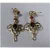 Image 2 : A Sterling Silver and Gold Vermeil Garnet Earring and Necklace Set,