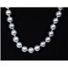 Image 4 : A Single Strand of Tahitian Grey with Pink Overtone Pearl Necklace, 8mm,