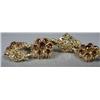 Image 3 : A 14 kt Yellow Gold Garnet Bracelet,