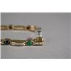 Image 3 : A Ladies 18 kt Yellow Gold, Ruby, Sapphire and Emerald Segmented Line Bracelet,