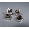 Image 1 : A Pair of Sterling Silver and Gold Vermeil Amethyst Drop Earrings,