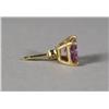 Image 4 : A Pair of 18 kt Yellow Gold and Natural Untreated Square Cut Amethyst Earrings,