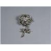 Image 2 : A Sterling Silver Garnet Rose Form Brooch.