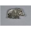 Image 2 : A Sterling Silver and Garnet Elephant Form Brooch,