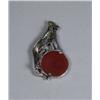 Image 2 : A Silver Marcasite and Carnelian Leopard Form Brooch.