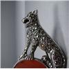 Image 3 : A Silver Marcasite and Carnelian Leopard Form Brooch.
