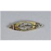 Image 2 : A Low kt Yellow Gold Diamond and Pearl Brooch.