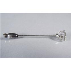 A 14 kt White Gold and Diamond Stick Pin.