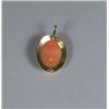 Image 2 : A 18 kt Yellow Gold Shell Cameo Pendant.
