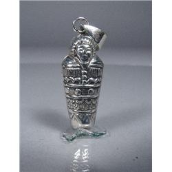 A Sterling Silver Mummy Case Pendant.