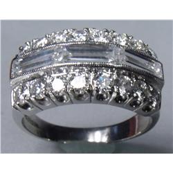 A Ladies Platinum Diamond Ring