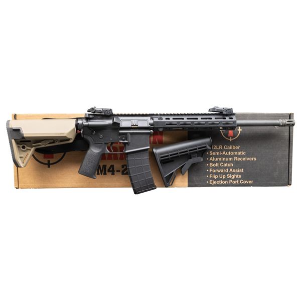 TIPPMANN ARMS .22LR M4-22 CARBINE IN FACTORY BOX.