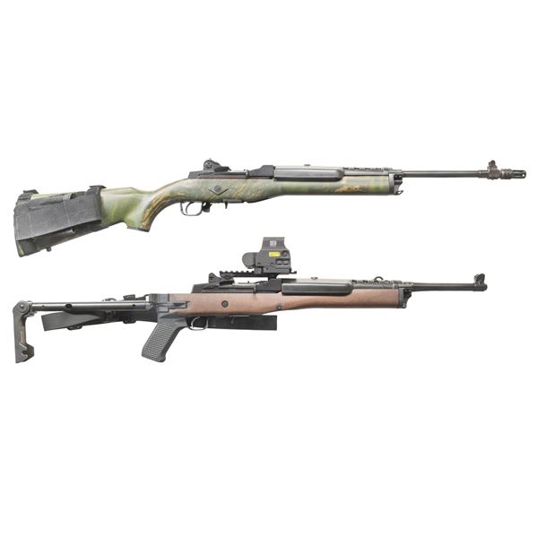2 RUGER MINI-14 SEMI-AUTO CARBINES.