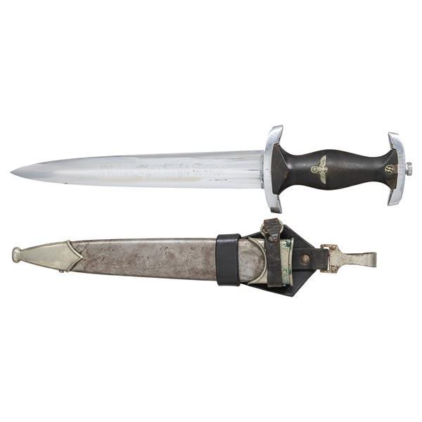 WWII GERMAN M1933 SS DAGGER BY BOKER.