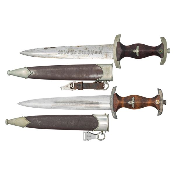 2 WWII GERMAN SA DAGGERS.