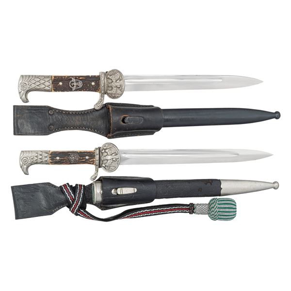 2 WEIMAR REPUBLIC GERMAN POLICE DRESS BAYONETS.