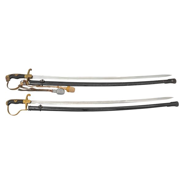 2 WWII GERMAN OFFICER'S SWORDS.