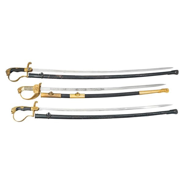 3 WWII GERMAN OFFICER'S SWORDS.