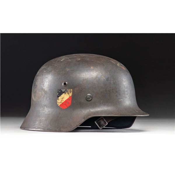 WWII GERMAN M1935 DOUBLE DECAL LUFTWAFFE HELMET.
