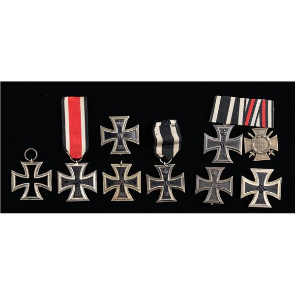 WWI AND WWII GERMAN IRON CROSSES.