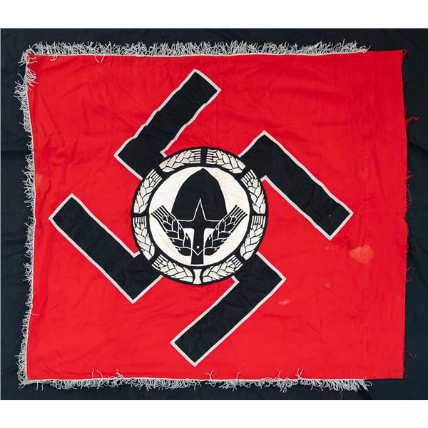 EXCEPTIONAL WWII GERMAN RAD HEADQUARTERS FLAG.