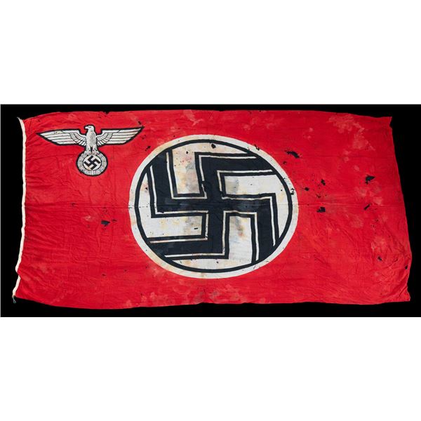 LARGE WWII GERMAN STATE SERVICE FLAG.