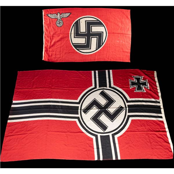 2 WWII GERMAN FLAGS.