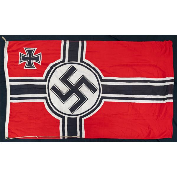 3 WWII GERMAN MILITARY & POLITICAL FLAGS / BANNERS