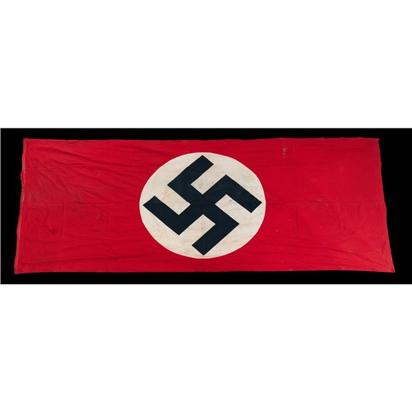 2 LARGE WWII GERMAN PARTY FLAGS OR BANNERS.