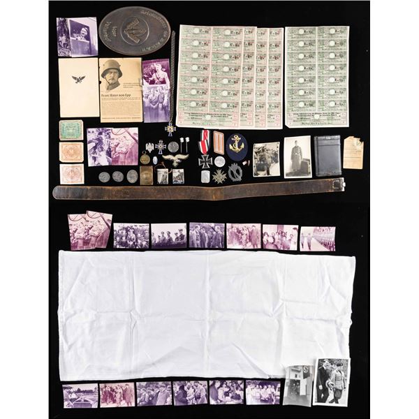 WWII GERMAN MILITARIA AND RELATED ITEMS.