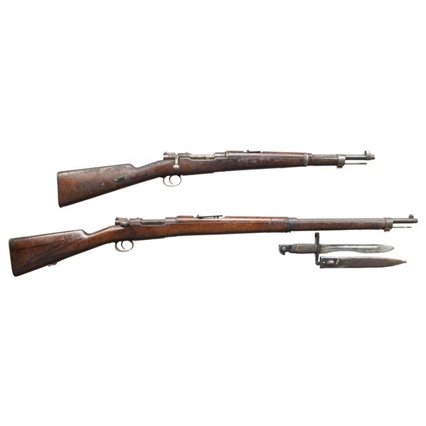 LOT OF TWO ANTIQUE LOEWE MAUSER RIFLES.