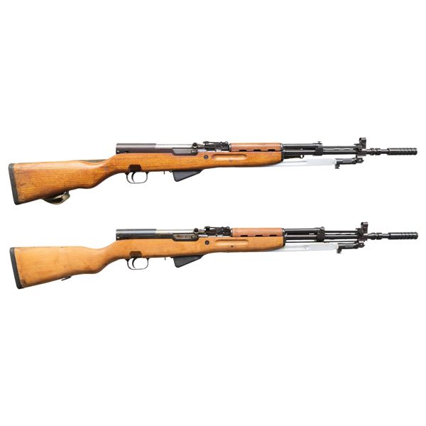 LOT OF TWO YUGO M59/66A1 SKS SEMI AUTO CARBINES.